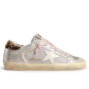 Golden Goose Women’s Superstar Net Glitter Low Top
Sneakers Size 37